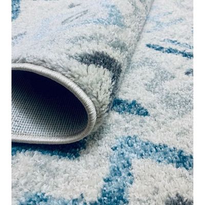 Agia Rug-Moroccan Inspired Style-Cream-Blue-120 x 170 cm (3.9 x 5.6 ft)