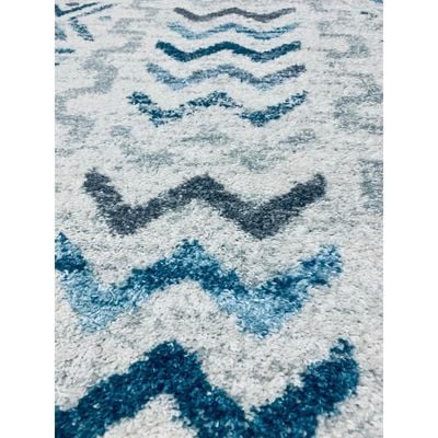 Agia Rug-Moroccan Inspired Style-Cream-Blue-150 x 220 cm (4.9 x 7.2 ft)