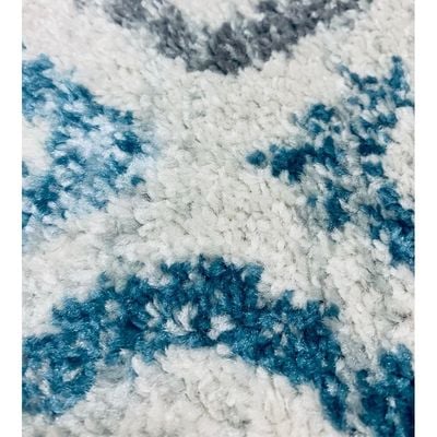 Agia Rug-Moroccan Inspired Style-Cream-Blue-150 x 220 cm (4.9 x 7.2 ft)