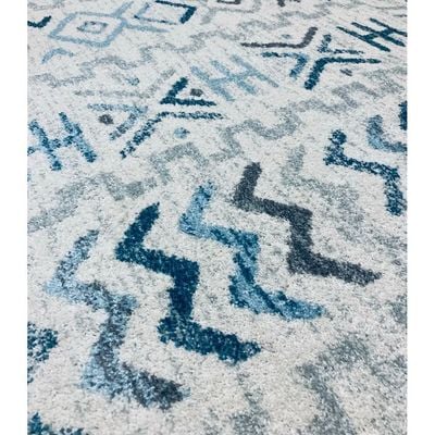 Agia Rug-Moroccan Inspired Style-Cream-Blue-150 x 220 cm (4.9 x 7.2 ft)