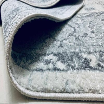 Kavala Rug-Vintage Style-Cream-Grey-100 x 300 cm (3.3 x 9.8 ft)