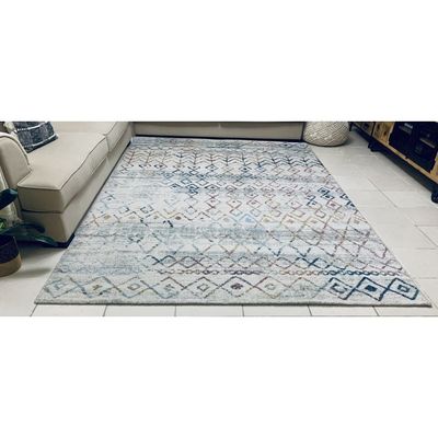 Chalkida Rug-Moroccan Inspired Style-Cream-Multi-colour-250 x 350 cm (8.2 x 11.5 ft)