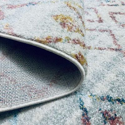 Chalkida Rug-Moroccan Inspired Style-Cream-Multi-colour-250 x 350 cm (8.2 x 11.5 ft)