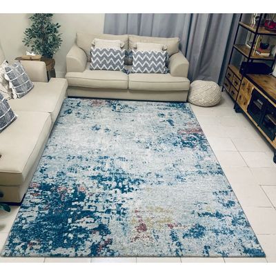 Serres Rug-Abstract Style-Cream-Multi-colour-80 x 150 cm (2.6 x 4.9 ft)