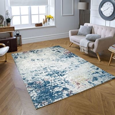 Serres Rug-Abstract Style-Cream-Multi-colour-100 x 200 cm (3.3 x 6.6 ft)