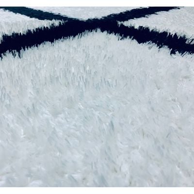 Xanthi Rug-Fluffy / Shaggy Style-Cream-Black-150 x 220 cm (4.9 x 7.2 ft)