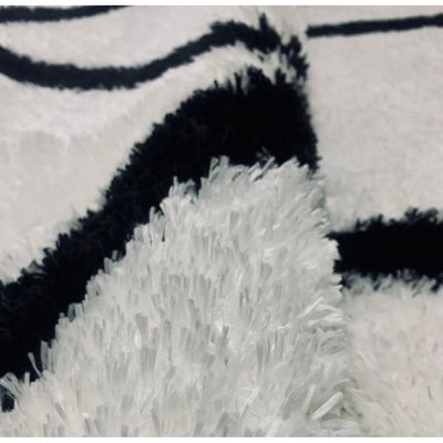 Xanthi Rug-Fluffy / Shaggy Style-Cream-Black-200 x 300 cm (6.6 x 9.8 ft) Xanthi Rug-Fluffy / Shaggy Style-Cream-Black-200 x 300 cm (6.6 x 9.8 ft)