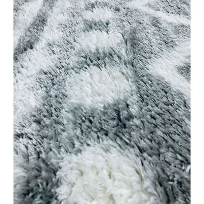 Tucan Rug-Fluffy / Shaggy Style-Grey-Cream-150 x 220 cm (4.9 x 7.2 ft)