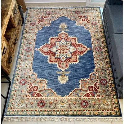 Komotini Rug-Traditional Style-Blue-Beige-200 x 300 cm (6.6 x 9.8 ft)