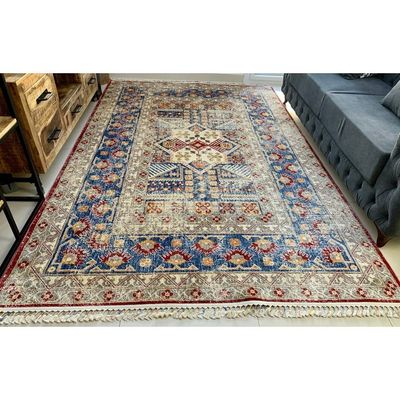 Lepus Rug-Traditional Style-Beige-Blue-200 x 300 cm (6.6 x 9.8 ft)