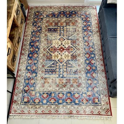 Lepus Rug-Traditional Style-Beige-Blue-250 x 350 cm (8.2 x 11.5 ft)