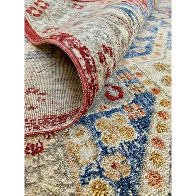 Lepus Rug-Traditional Style-Beige-Blue-300 x 400 cm (9.8 x 13.1 ft)
