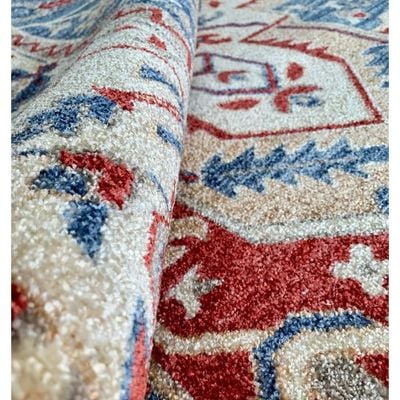 Otika Rug-Traditional Style-Beige-Red-Blue-150 x 230 cm (4.9 x 7.5 ft)