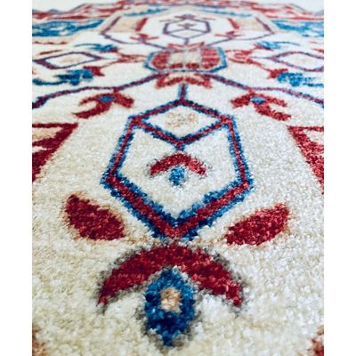 Otika Rug-Traditional Style-Beige-Red-Blue-150 x 230 cm (4.9 x 7.5 ft)