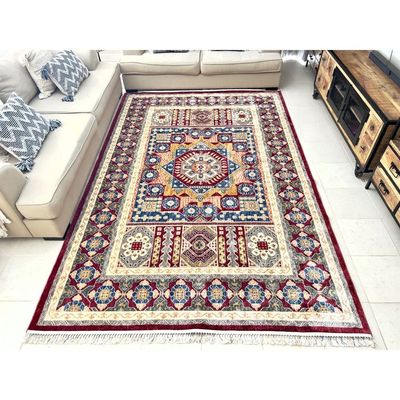 Agrinio Rug-Traditional Style-Beige-Red-200 x 300 cm (6.6 x 9.8 ft)
