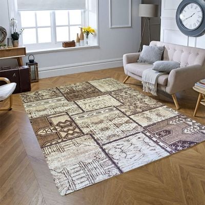 Prima Rug-Vintage Style-Brown-200 x 290 cm (6.6 x 9.5 ft)