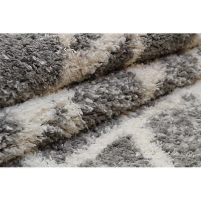 Sotiv Grey Rug-Fluffy / Shaggy Style-Grey-150 x 230 cm (4.9 x 7.5 ft)