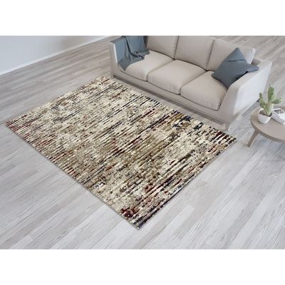 Novo Rug-Abstract Style-Multi-coloured-Steel Blue-coloured-150 x 230 cm (4.9 x 7.5 ft)