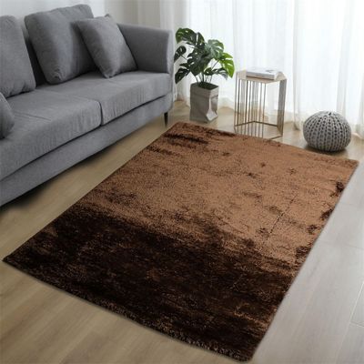 Seoul Rug-Fluffy / Shaggy Style-Brown-80 x 150 cm (2.6 x 4.9 ft)