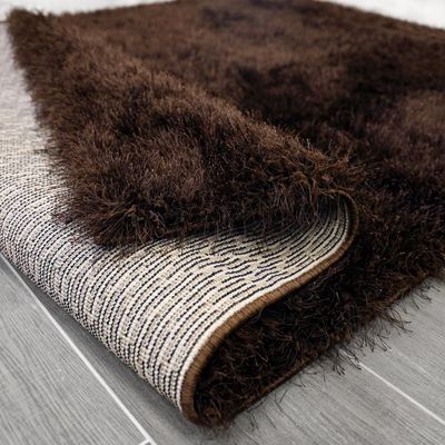 Seoul Rug-Fluffy / Shaggy Style-Brown-80 x 150 cm (2.6 x 4.9 ft)