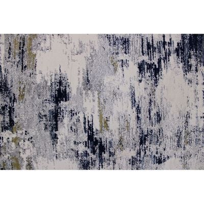 Zeus Rug-Abstract Style-Grey-Navy Blue-100 x 200 cm (3.3 x 6.6 ft)