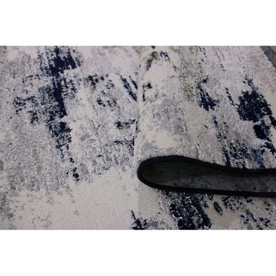 Zeus Rug-Abstract Style-Grey-Navy Blue-100 x 200 cm (3.3 x 6.6 ft)