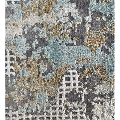 Therapy Rug-Abstract Style-Grey-Sky Blue-150 x 230 cm (4.9 x 7.5 ft)