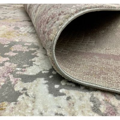 Diana Rug-Abstract Style-Grey-Pink-150 x 230 cm (4.9 x 7.5 ft)