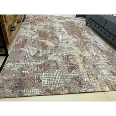 Diana Rug-Abstract Style-Grey-Pink-200 x 300 cm (6.6 x 9.8 ft)