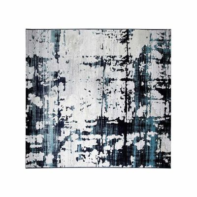 Jannet Rug-Abstract Style-Grey-Navy Blue-100 x 200 cm (3.3 x 6.6 ft)