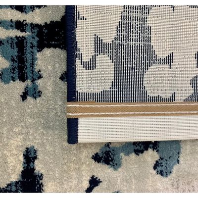 Jannet Rug-Abstract Style-Grey-Navy Blue-300 x 400 cm (9.8 x 13.1 ft)