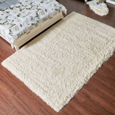 Cairo Rug-Fluffy / Shaggy Style-Cream-120 x 170 cm (3.9 x 5.6 ft)