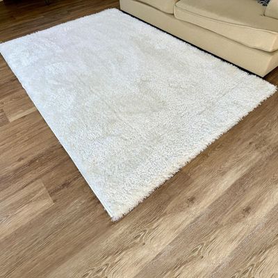 Cairo Rug-Fluffy / Shaggy Style-Cream-150 x 220 cm (4.9 x 7.2 ft)