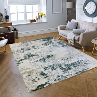 Kozani Rug-Abstract Style-Grey-Green-150 x 230 cm (4.9 x 7.5 ft)