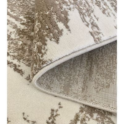 Orion Rug-Abstract Style-Beige-White-150 x 230 cm (4.9 x 7.5 ft)