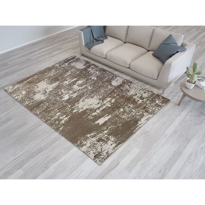 Orion Rug-Abstract Style-Beige-White-150 x 230 cm (4.9 x 7.5 ft)