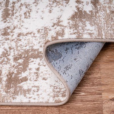 Orion Rug-Abstract Style-Beige-White-200 x 300 cm (6.6 x 9.8 ft)