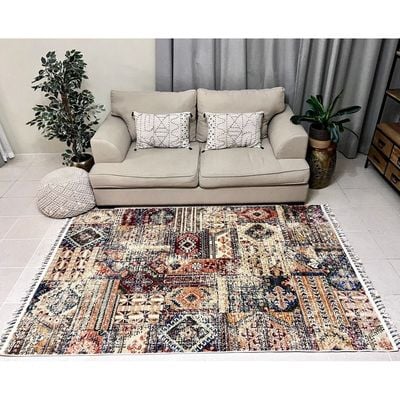 Rethymno Rug-Traditional Style-Beige-Salmon-200 x 300 cm (6.6 x 9.8 ft)