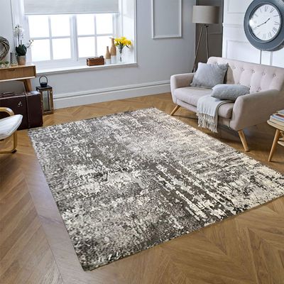 Mytilini Rug-Abstract Style-Grey-150 x 220 cm (4.9 x 7.2 ft)