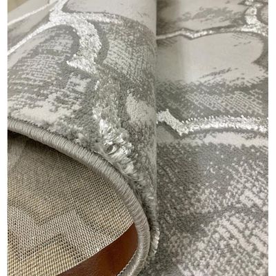 Marble Rug-Geometric Style-Grey-150 x 230 cm (4.9 x 7.5 ft)