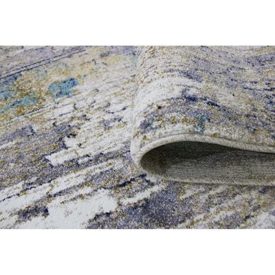 Lefkada Rug-Abstract Style-Grey-Navy Blue-200 x 300 cm (6.6 x 9.8 ft)