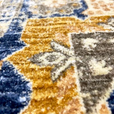Kos Rug-Traditional Style-Beige-Blue-150 x 230 cm (4.9 x 7.5 ft)