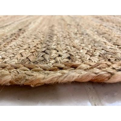 Thermi Rug-Jute, Wool & Cotton Style-Natural Beige-150 x 220 cm (4.9 x 7.2 ft)