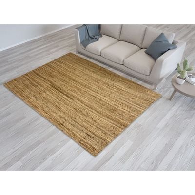 Thermi Rug-Jute, Wool & Cotton Style-Natural Beige-150 x 220 cm (4.9 x 7.2 ft)