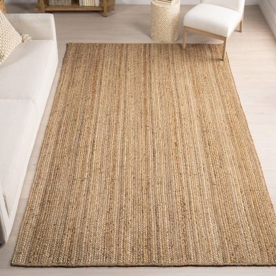 Thermi Rug-Jute, Wool & Cotton Style-Natural Beige-150 x 220 cm (4.9 x 7.2 ft) Thermi Rug-Jute, Wool & Cotton Style-Natural Beige-150 x 220 cm (4.9 x 7.2 ft)