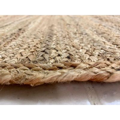 Thermi Rug-Jute, Wool & Cotton Style-Natural Beige-200 x 300 cm (6.6 x 9.8 ft)