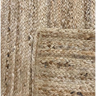 Thermi Rug-Jute, Wool & Cotton Style-Natural Beige-200 x 300 cm (6.6 x 9.8 ft)