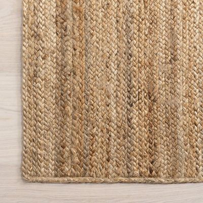 Thermi Rug-Jute, Wool & Cotton Style-Natural Beige-200 x 300 cm (6.6 x 9.8 ft)