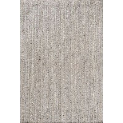 Alex Rug-Jute, Wool & Cotton Style-White-120 x 170 cm (3.9 x 5.6 ft)