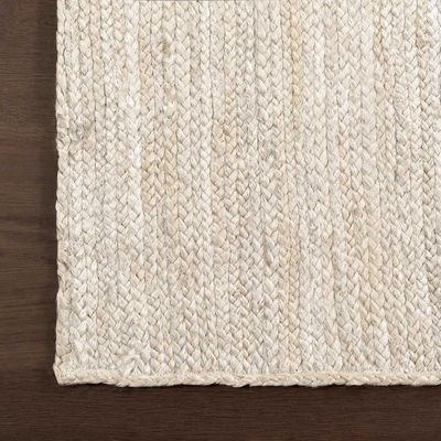 Pai Rug-Jute, Wool & Cotton Style-White-150 x 220 cm (4.9 x 7.2 ft)